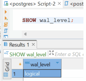 A screenshot of some code from a PostgreSQL database.